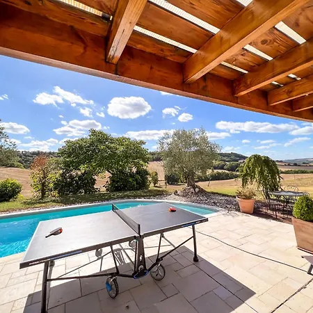 Semesterbostad Casa Guillarmou - Evasion Enchantee Avec Piscine Chauffee, & Clim - Vue Exceptionnelle