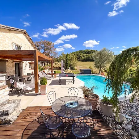 Casa Guillarmou - Evasion Enchantee Avec Piscine Chauffee, & Clim - Vue Exceptionnelle Semesterbostad Castelnau-de-Montmiral