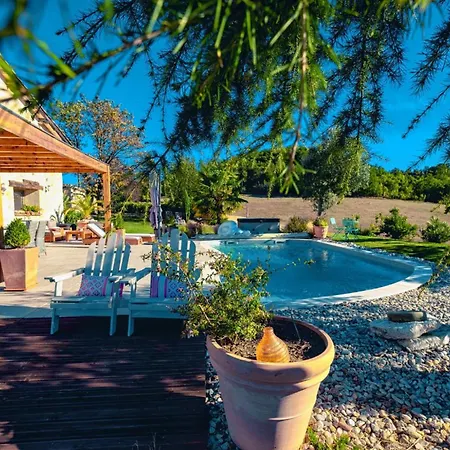 Casa Guillarmou - Evasion Enchantee Avec Piscine Chauffee, & Clim - Vue Exceptionnelle Castelnau-de-Montmiral