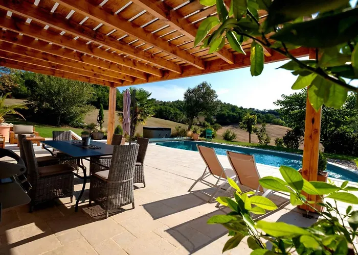 Casa Guillarmou - Evasion Enchantee Avec Piscine Chauffee, & Clim - Vue Exceptionnelle