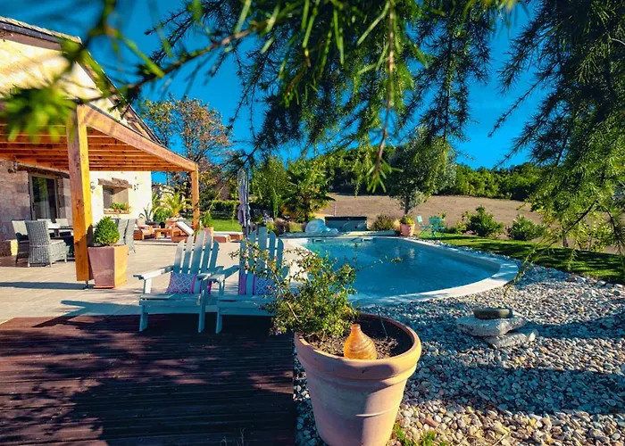 Casa Guillarmou - Evasion Enchantee Avec Piscine Chauffee, & Clim - Vue Exceptionnelle Castelnau-de-Montmiral